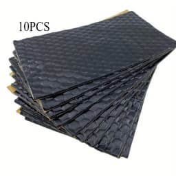 10PCS Butyl Rubber Shock-absorbing and Soundproofing Board, Self-adhesive Damping Board, Thermal Insulation and Noise Reduction