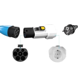 Portable 220V Type 2 Male Plug to Schuko Socket EV Charging Adapter For EV Charger EV Connector