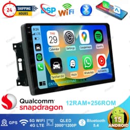Android 15 Car Radio For Jeep Wrangler 3 JK 2007 - 2018 Head Unit Wireless Carplay Auto GPS QLED DVD Multimedia Navigation BT