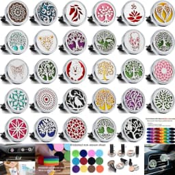 10pcs Assorted Styles Refillable Car Air Freshener Perfume Diffuser Clip, Auto Air Vent Car Interior Accessories