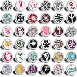 10pcs Assorted Styles Refillable Car Air Freshener Perfume Diffuser Clip, Auto Air Vent Car Interior Accessories