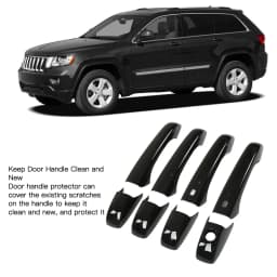 4Pcs Car Exterior Door Handle Cover Glossy Black Replacement Compatible with Jeep Grand Cherokee WK2 WL 2011-2022