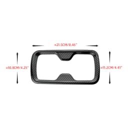 For Nissan Navara NP300 2016-2025 Car Front Water Cup Holder Frame Cover Trim Sticker Carbon Fiber Pattern Accessories