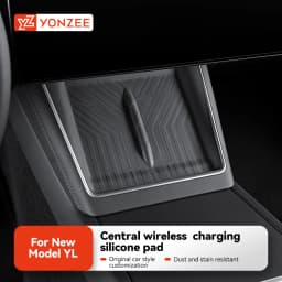 YZ For Tesla Model Y YL 3 Highland Juniper 2026 Wireless Charger Silicone Anti-Slip Pad Center Center Charging Car Accessories