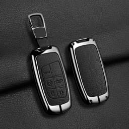 Car Key Case Holder For Jeep WK2 KL BU MP Renegade Grand Cherokee Dodge Ram Charger Challenger Chrysler 300C Journey 5Buttons