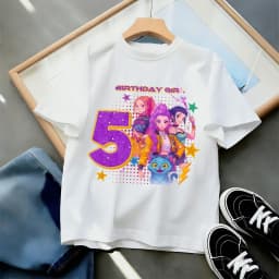 Birthday Girl Number Graphic Tee - Little Star Celebration Top, Dreamy Party Outfit for Girls