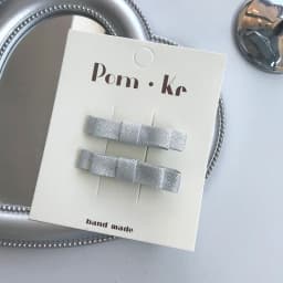New elegant silver bow leather hair clips:Kids' stylish versatile alligator clips—high-quality, hair-friendly,perfect for babys