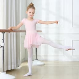 School Kids Girls Transition Ballet Tights Ultra-Soft Comfortable Opaque Convertible Baby Dance Pantyhose Stocking With The Hole