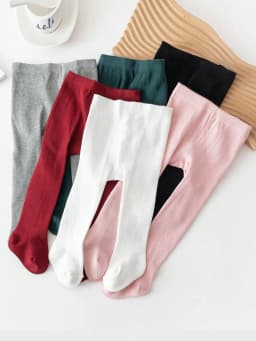 New Baby Girls Pantyhose Newborn Elastic Waist Solid Color Stockings Slim Fit Socks Tights for Casual Daily
