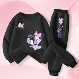 Children's Spring Autumn Long Sleeve Clothing Girls Pullover Long Pant Two Piece Sets Cartoon Printed Kids 2pcs Sets Tracksuit