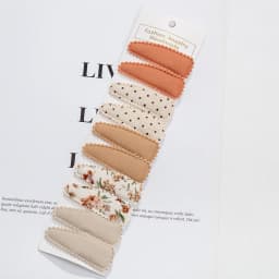 10Pcs/Lot Ins 6cm Flower Print Cotton Alloy Hair Bow Snap Clips Set Fabric Plaid Bobby Hairpins Hairgrips Girls Kids Headwear