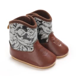 Baby Boys Girls Winter Boots 0-18 Months Western Denim First Walkers Warm Casual Fashion