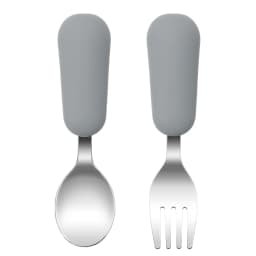 Color Kids 2PCS Stainless Steel Fork Spoon Baby Feeding Set Eco Friendly Toddler Utensil BPA Free Kids Dinnerware Baby Stuff