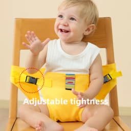 PANGDUBE Toddler Safety Harness Seat Belt Foldable Portable Baby Meal Strap with Fixed Belt for Dining Chair High Chair Travel