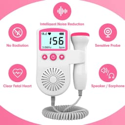 3.0MHz Fetal Doppler Infant Antenatal Heart Rate Monitor Home Sonar Doppler Stethoscope Maternal Home Fetal Monitor