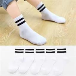 5Pairs/Set 3-13Years Baby Girls Boys Casual Sports Socks Soild Soft Cotton Four Season School Socks Black White Gray Kids Socks
