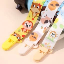 1/3pcs Cartoon Cloth Fabric Baby Pacifier Chain Pacifier Anti Drop Chain Anti Loss Clip for Children's Toys
