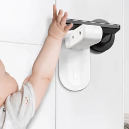 Plastic Door Rod Lock Universal Anti Opening Handle Child and Baby Safety Lock No Drilling Multifunctional Hidden Button