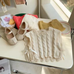 Girls' Knitted Vest 2025 Spring and Autumn New Korean Girls' Webbed Sleeveless Vest 1-7 Years Old Fashion Baby Top