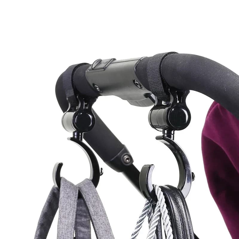 Baby Stroller Hooks Plastic Buckles Clips Carabiner Multifunction Household Trolley Diaper Bag Organizer Hook Pram Hanger