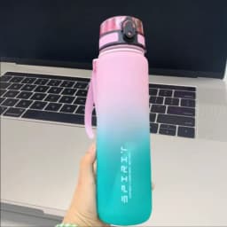 500ML/650ML/1000ML Large Capacity Sports Bottle Motivational Leak Proof Portable Reusable Plastic Cups Outdoor Travel Gym Jugs