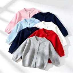 Spring Autumn Toddler Knit Cardigan Baby Soft Knitted Sweater O‑Neck Long Sleeve Kids Outerwear Casual Children Daily Wear Coat