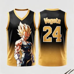 Dragon Ball Vegeta Super Saiyan #23 Basketball Jersey Tank Top Anime Print Breathable Sportswear Unisex Streetwear for Fans Kids