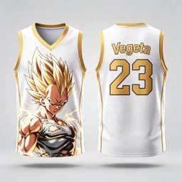 Dragon Ball Vegeta Super Saiyan #23 Basketball Jersey Tank Top Anime Print Breathable Sportswear Unisex Streetwear for Fans Kids