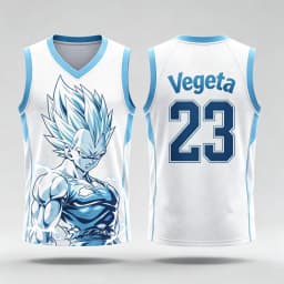 Dragon Ball Vegeta Super Saiyan #23 Basketball Jersey Tank Top Anime Print Breathable Sportswear Unisex Streetwear for Fans Kids