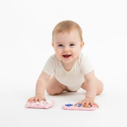2Pcs Baby Teething Toys for 0-6 6-12 Months Silicone Bear Game Controller & Lion Teether Set
