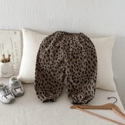 Fashion Casual Floral Pants Children's Spring Autumn Wear Simple Versatile Trousers Toddler New Style Thin Loose Leopard Pants