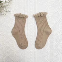 Ruffle Kids Knee High Socks Baby Girls Toddlers Long Soft Cotton Sock Lace Flower Children School Uniform Socks For 0-8Years