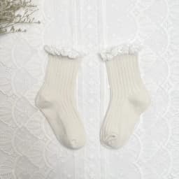 Ruffle Kids Knee High Socks Baby Girls Toddlers Long Soft Cotton Sock Lace Flower Children School Uniform Socks For 0-8Years