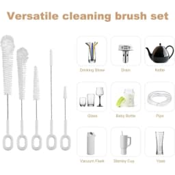 5PCS Flexible Bottle Brush Set Narrow Crevice Cleaning Brush for Baby Bottle Breast Pump Straw, Juicer Lids Nipple Scrubber