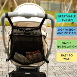 Baby Stroller Hanging Net Bags Stroller Accessories Portable Large Capacity Pram Storage Pocket Infant Products Organizer Bag