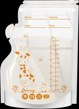 100 or 50 Pack Disposable Breastmilk Storage Bags 250ml Capacity Hospital-Grade, Self-Standing, Easy Pour Spout