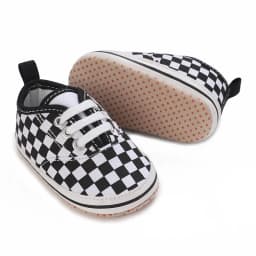 2025 New Baby Canvas Sneakers Anti-slip Soft Plaid Baby Boy Girl Shoes Newborns First Walkers Infant Baby Unisex Casual Shoes