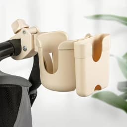 2-in-1 Universal Stroller Water Cup Holder With Phone Holder, Universal Bottle Holder For Wheelchair Stroller Accessories