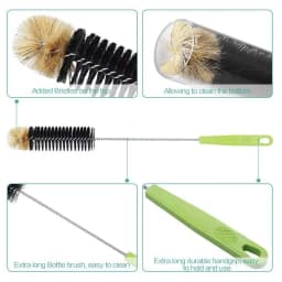 Practical Useful Milk Bottle Brush Suspensible Food Grade Glass Cleaner Multi-function Cleaning Brush