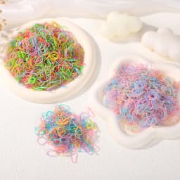 500/1000Pcs/bag Girls Colourful Disposable Rubber Band Hair Ties Headband Children Ponytail Holder Bands Kids Hair Accessories
