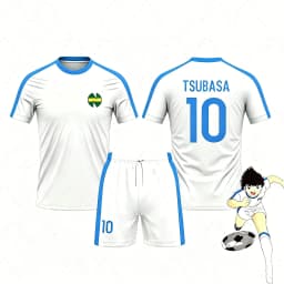 Piece Outfit Children Tracksuit Captain Tsubasa Football No.10 Print T Shirt Can Choose T-Shirts Or Shorts Kids Adult Clothes