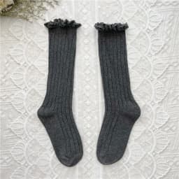 Ruffle Girls Knee High Socks Baby Kids Toddlers Long Soft Cotton Sock Lace Flower Children School Uniform Socks For 0-8Years