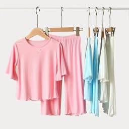 Girls Sets Summer Thin Children Short Sleeve Set Kids Homewear Clothes Girl Pure Color Pajamas Outfits