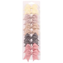 10Pcs/Set New Cute Ribbon Bowknot Hair Clips for Kids Handmade Nylon Bows Hairpin Barrettes Headwear Baby Girls Hair Accessories