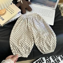 Dot Mid Waist Harem Children Trousers 1pcs Boy Girl Winter Autumn Corduroy Kids Pants