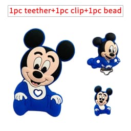 3pcs/set Silicone Cartoon Teether Nipple Clip Beads DIY Pacifier Chain Clips Beads Present Jewelry Accessories