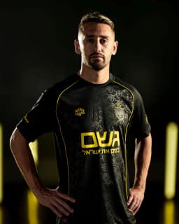 New Beitar Jerusalem Split Black Yellow Lion Competition Jersey Breathable Mesh Short Sleeve Soccer Family Matching Y2K Comfort