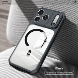XUNDD Case For iPhone 18 Pro Max 18 Pro MagSafe Magnetic Stand Shockproof Clear Airbag PC TPU Cover Camera Lens Protection Shell