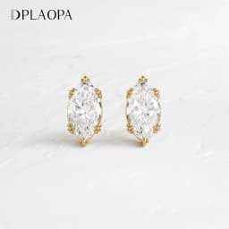 DPLAOPA D Color VVS1 925 Sterling Silver 0.52CT Marquise Cut Moissanite Stud Earring Luxury Dainty Women Fine Jewelry 2026 Gift