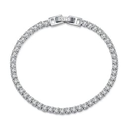 925 Sterling Silver Bracelet Love Elegant Zircon Tennis Crystal Chain for Women Fashion Noble Engagement Wedding Glam
